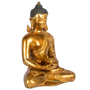 Amitabha Buddha gilt bronze statue 22 cm 1.51 kg Himalayan art right view Himalayart