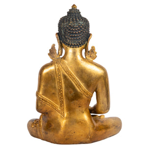 Amitabha Buddha bronze statue Nepal 22 cm 1.575 kg back view Himalayart