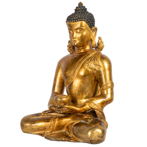 Amitabha Buddha bronze sculpture 22 cm 1.575 kg Nepal left view Himalayart