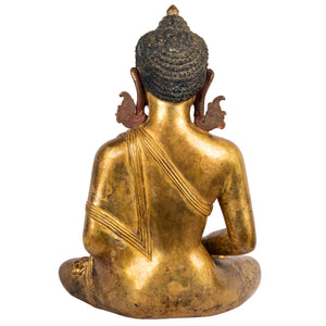 Amitabha Buddha bronze statue Nepal 22 cm 1.945 kg back view Himalayart