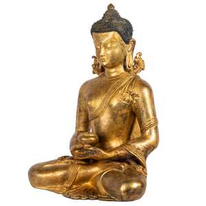 Amitabha Buddha bronze sculpture 22 cm 1.945 kg Nepal left view Himalayart