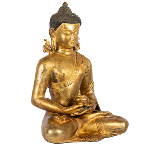 Amitabha Buddha gilt bronze statue 22 cm 1.945 kg Himalayan art right view Himalayart