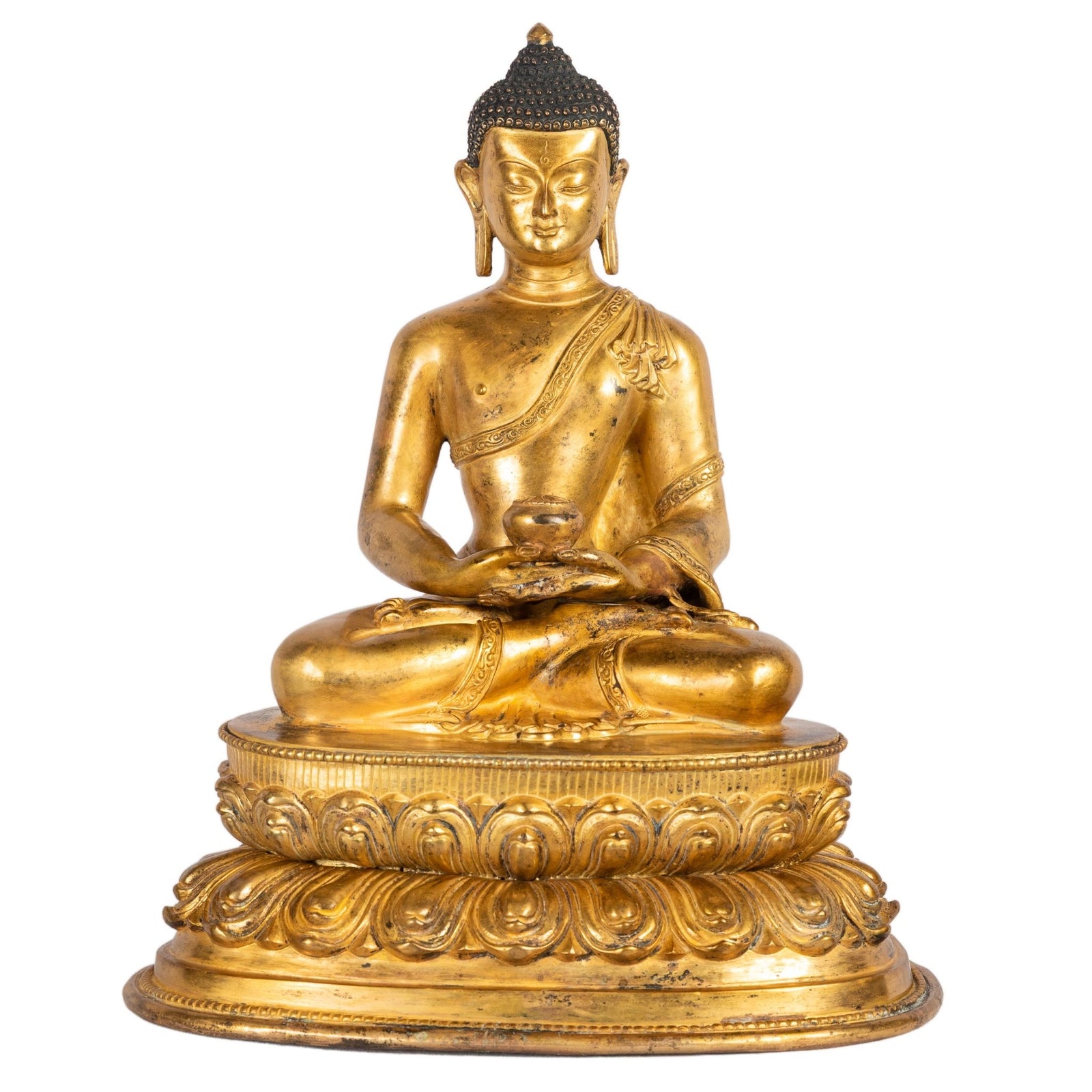 Amitabha Buddha gilt bronze statue Nepal 33 cm 4.160 kg Himalayart