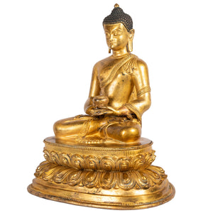Amitabha Buddha bronze statue Nepal 33 cm 4.160 kg left view Himalayart