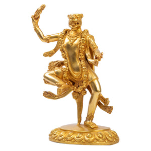 Animal-headed dakini bronze sculpture Bardo tradition Nepal left side view Himalayart