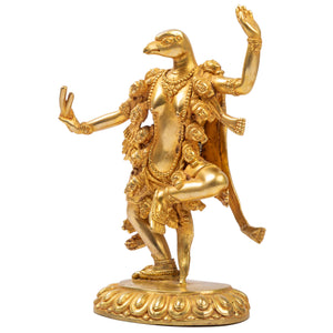 Animal-headed dakini bird head bronze sculpture Bardo tradition Nepal left view Himalayart