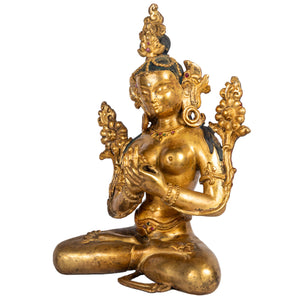 Green Tara sculpturel Nepal craftsmanship