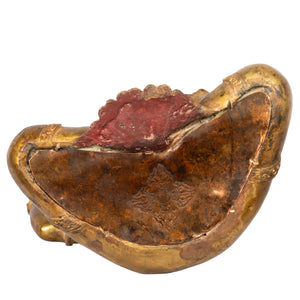 Manjushri bronze statue back view Himalayan Buddhist sculpture