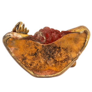 Medicine Buddha base gilt copper bronze Himalayan art Nepal