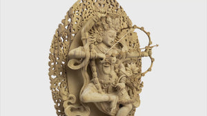 Kurukula wood sculpture, Nepal, contemporary Newar woodcarving, height 86 cm, video, Himalay’Art