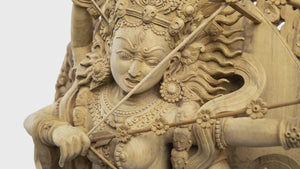 Kurukula wood sculpture, Nepal, contemporary Newar woodcarving, height 86 cm, video, Himalay’Art